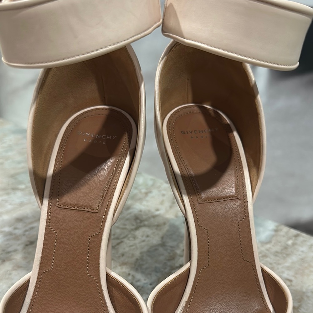 Authentic Givenchy Elegant Cream Ankle Strap Heels - image 2